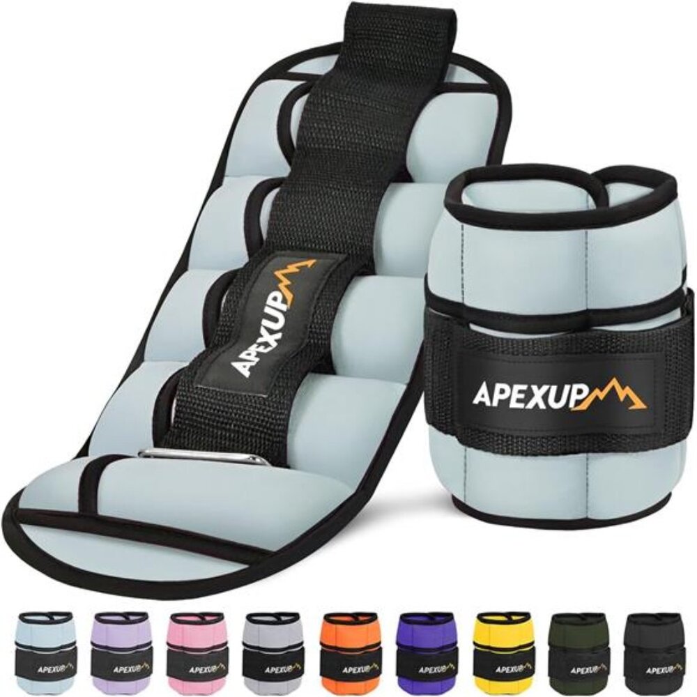 APEXUP 10lbs/Pair Adjustable Ankle Weights for Women and Men, Modularized Leg